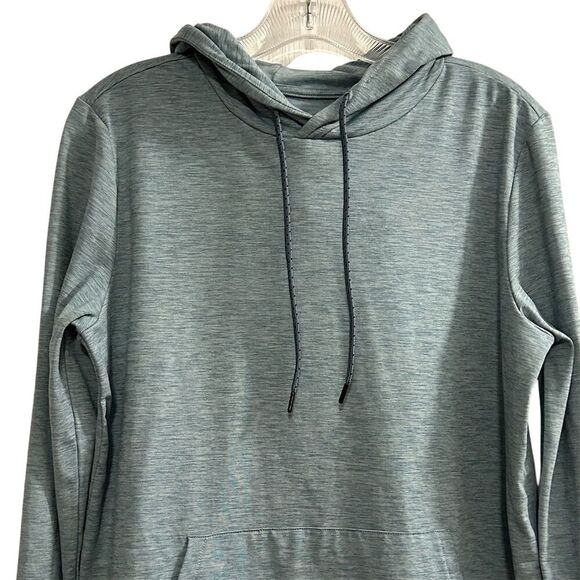 Bass Women's M Blue Green Pullover Hoodie Lightweight Kangaroo Pocket - Picture 2 of 14